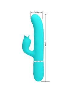 PRETTY LOVE - VIBRADOR RABBIT CON LICKING VERDE AGUA 2
