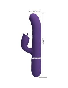 PRETTY LOVE - VIBRADOR RABBIT CON LICKING MORADO 2