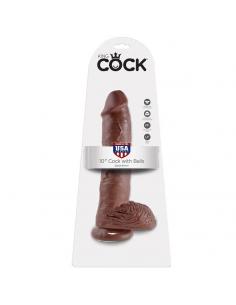 KING COCK - 10 PENE REALISTICO MARRON 26.5 CM 2