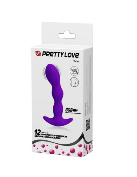 PRETTY LOVE - MASAJEADOR ANAL 12 MODOS VIBRACION LILA