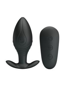 PRETTY LOVE - REGINA PLUG ANAL VIBRADOR RECARGABLE NEGRO 2