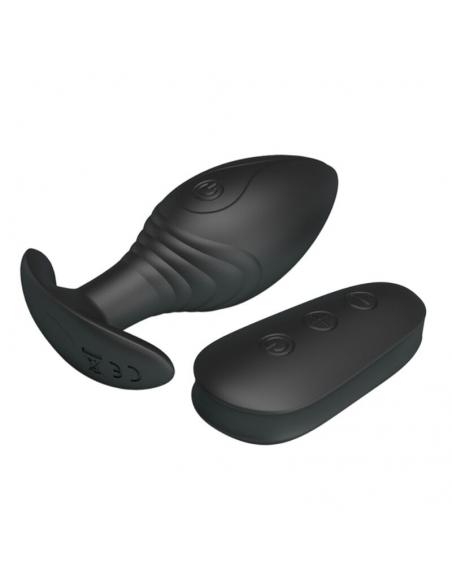 PRETTY LOVE - REGINA PLUG ANAL VIBRADOR RECARGABLE NEGRO