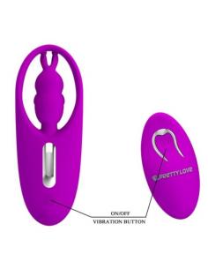 PRETTY LOVE - WILD RABBIT ESTIMULADOR PARA BRAGUITA CON CONTROL REMOTO LILA