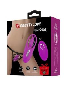 PRETTY LOVE - WILD RABBIT ESTIMULADOR PARA BRAGUITA CON CONTROL REMOTO LILA 2