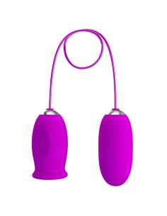 PRETTY LOVE - DAISY HUEVO DUAL VIBRADOR RECARGABLE MORADO