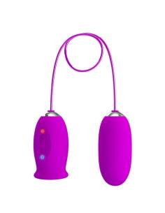 PRETTY LOVE - DAISY HUEVO DUAL VIBRADOR RECARGABLE MORADO 2