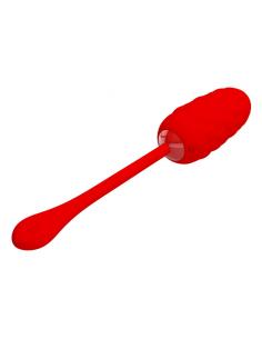 PRETTY LOVE - HUEVO VIBRADOR CON TEXTURA MARINA RECARGABLE ROJO 2