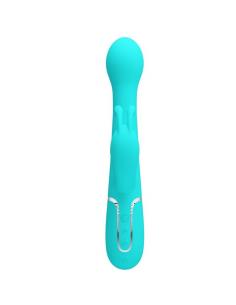 PRETTY LOVE - DEJON VIBRADOR RABBIT 3 EN 1 MULTIFUNCIÓN VERDE AGUA 2