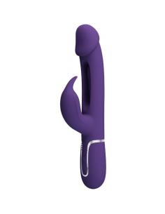 PRETTY LOVE - KAMPAS VIBRADOR RABBIT 3 EN 1 MULTIFUNCIÓN CON LENGUA VIOLETA 2