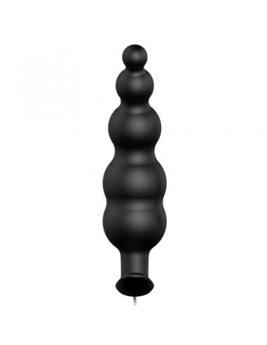 PRETTY LOVE - PLUG ANAL SILICONA ESTIMULACION EXTRA Y 12 MODOS VIBRACION NEGRO