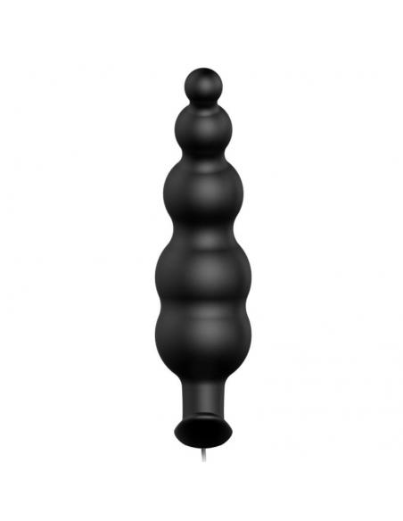 PRETTY LOVE - PLUG ANAL SILICONA ESTIMULACION EXTRA Y 12 MODOS VIBRACION NEGRO