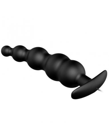 PRETTY LOVE - PLUG ANAL SILICONA ESTIMULACION EXTRA Y 12 MODOS VIBRACION NEGRO