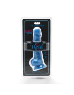 GET REAL - HAPPY DICKS 19 CM CON TESTICULOS AZUL 2