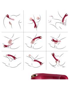 ARMONY - PRINCE DILDO VIBRADOR & ROTADOR ROJO 2