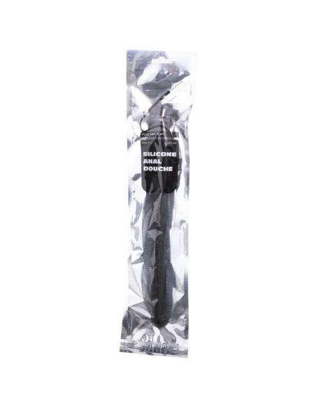 ALL BLACK - DUCHA ANAL SILICONA SISTEMA STOPPER 27 CM