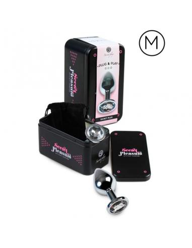 SECRETPLAY - PLUG ANAL ALUMINIO TRANSPARENTE 7 CM