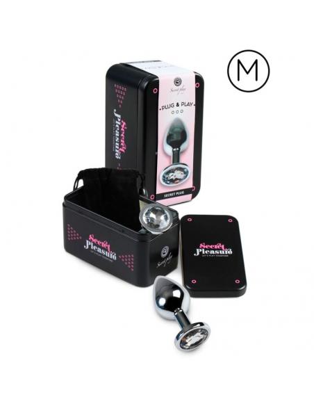 SECRETPLAY - PLUG ANAL ALUMINIO TRANSPARENTE 7 CM
