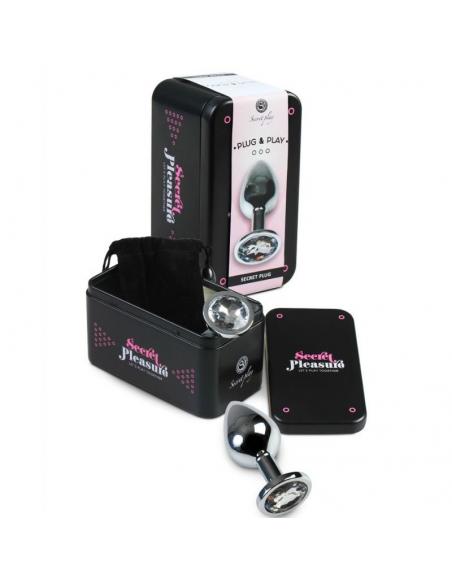 SECRETPLAY - PLUG ANAL ALUMINIO TRANSPARENTE 8 CM