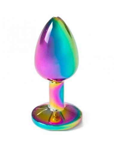 SECRETPLAY - METAL BUTT PLUG MULTICOLOR TALLA S 7 CM