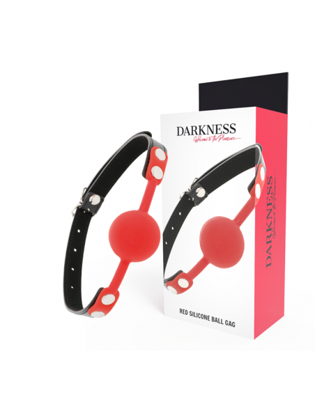 DARKNESS - MORDAZA  SILICONA ROJO