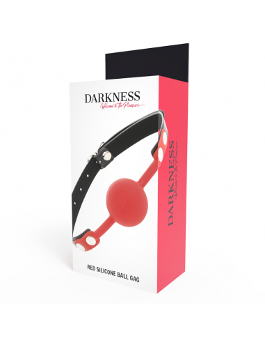 DARKNESS - MORDAZA  SILICONA ROJO