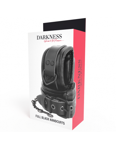 DARKNESS - ESPOSAS AJUSTABLES MANOS LEATHER NEGRO