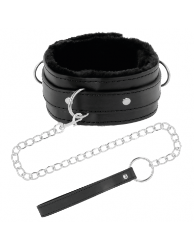 DARKNESS - COLLAR CONFORTABLE DE POSTURA CON CADENA LEATHER