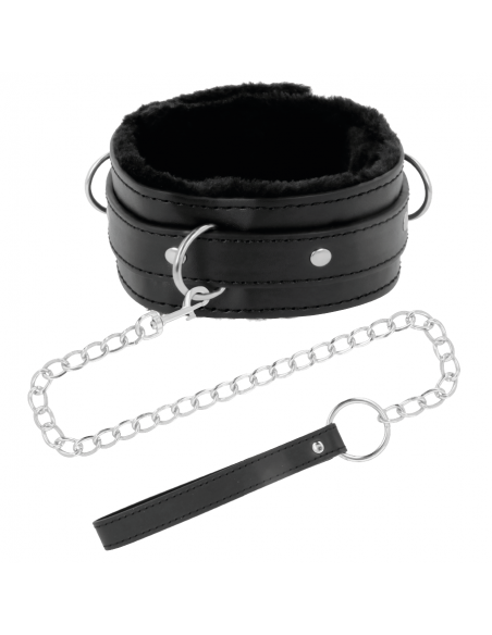 DARKNESS - COLLAR CONFORTABLE DE POSTURA CON CADENA LEATHER