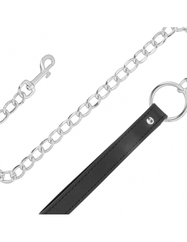 DARKNESS - COLLAR CONFORTABLE DE POSTURA CON CADENA LEATHER
