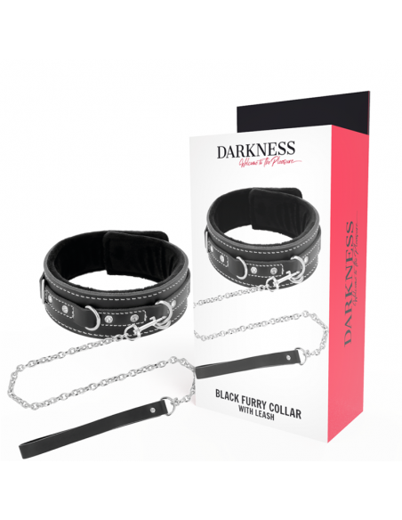 DARKNESS - COLLAR LEATHER CON CORREA ALTA CALIDAD