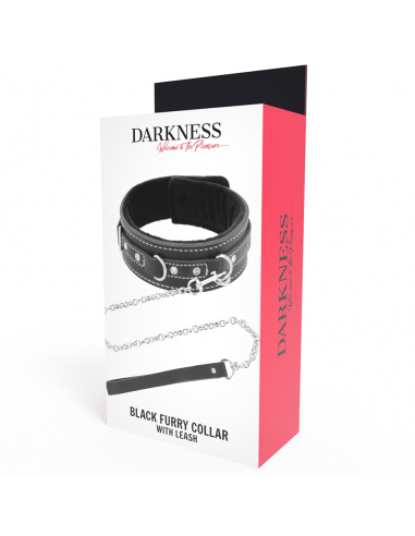 DARKNESS - COLLAR LEATHER CON CORREA ALTA CALIDAD