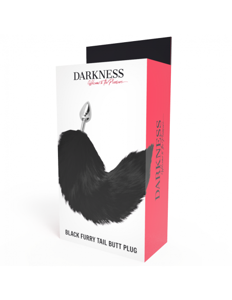 DARKNESS - PLUG ANAL SILVER 8 CM CON COLA NEGRO