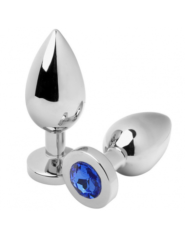 METAL HARD - ANAL PLUG DIAMOND AZUL MEDIUM 7.62CM