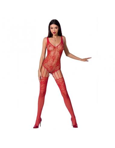 PASSION - WOMAN BS074 BODYSTOCKING TALLA UNICA ROJO
