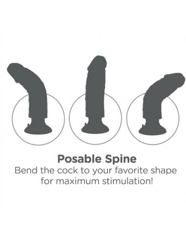KING COCK - DILDO VIBRADOR CON TESTICULOS 25.5 CM COLOR NATURAL