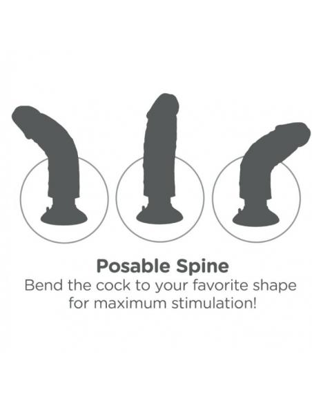 KING COCK - DILDO VIBRADOR CON TESTICULOS 25.5 CM COLOR NATURAL