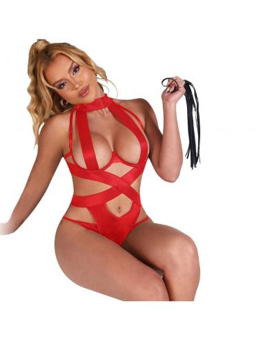 SUBBLIME - BODY HALTER SEXY CON ARNES ROJO S/M