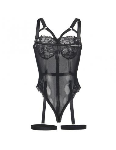 SUBBLIME - TEDDY CON LIGUERO DETALLE TIRAS PECHO NEGRO S/M