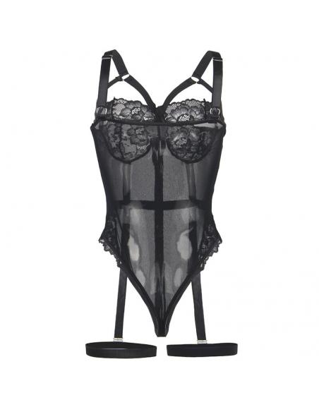 SUBBLIME - TEDDY CON LIGUERO DETALLE TIRAS PECHO NEGRO S/M