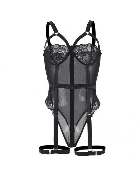 SUBBLIME - TEDDY CON LIGUERO DETALLE TIRAS PECHO NEGRO S/M