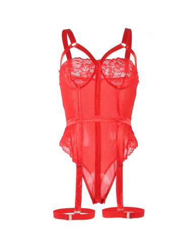 SUBBLIME - TEDDY CON LIGUERO DETALLE TIRAS PECHO ROJO S/M