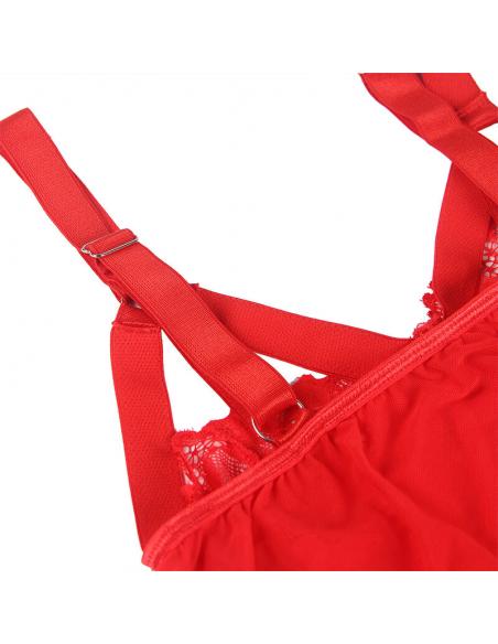 SUBBLIME - TEDDY CON LIGUERO DETALLE TIRAS PECHO ROJO S/M