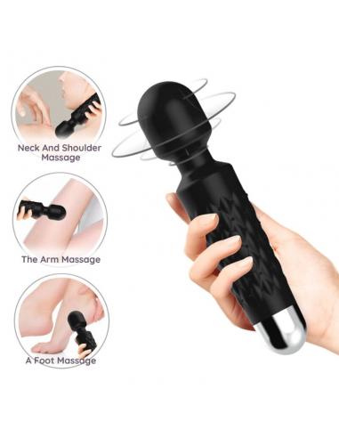 ARMONY - POSTMAN MASAJEADOR & VIBRADOR CABEZA FLEXIBLE NEGRO