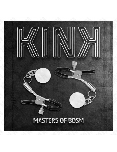 KINK - PINZAS PARA PEZONES PLATEADAS CON COLGANTE DE VIDRIO 6 CM