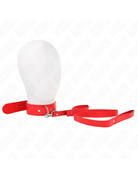 KINK - COLLAR CON CORREA 116 CM FINO ROJO AJUSTABLE 32-50 CM X 8 CM