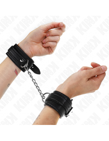 KINK - MUÃEQUERAS ESTILO SERPIENTE NEGRO AJUSTABLE 20-28 CM X 5.4 CM