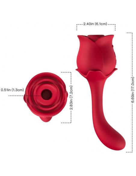 ARMONY - ROSELOVER SUCCIONADOR CLITORIS & ESTIMULADOR ROJO