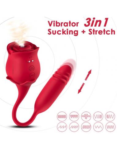 ARMONY - ROSEKNIGTH SUCCIONADOR CLITORIS & VIBRADOR ROJO