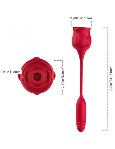ARMONY - ROSEKNIGTH SUCCIONADOR CLITORIS & VIBRADOR ROJO