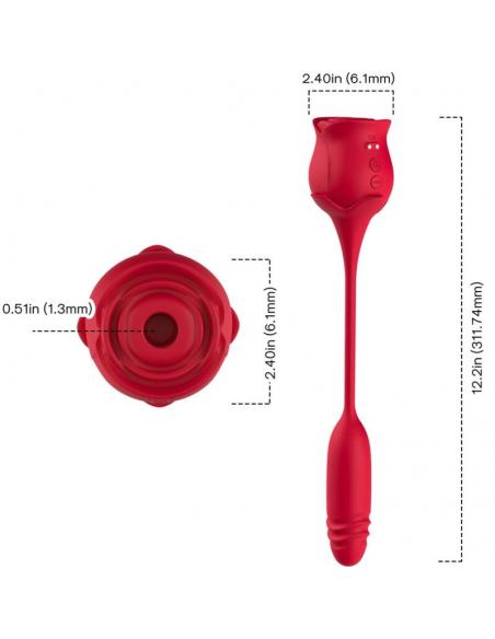 ARMONY - ROSEKNIGTH SUCCIONADOR CLITORIS & VIBRADOR ROJO